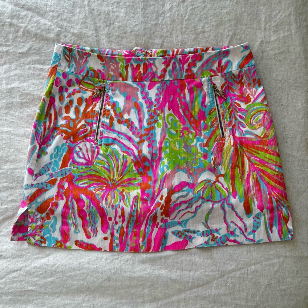 Lilly Pulitzer Marigold Skort - Scuba to Cuba Resort - 100% cotton - Size 6